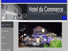 Tablet Screenshot of hotel-restaurantducommerce.fr